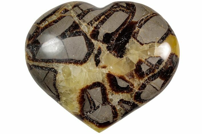 Polished Septarian Heart - Madagascar #205354